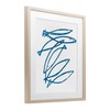 Stupell Industries Minimalist Fish Outline Birch Framed Print Under Glass