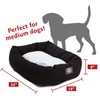 32 inch Black& Sherpa Bagel Dog Bed By Majestic Pet