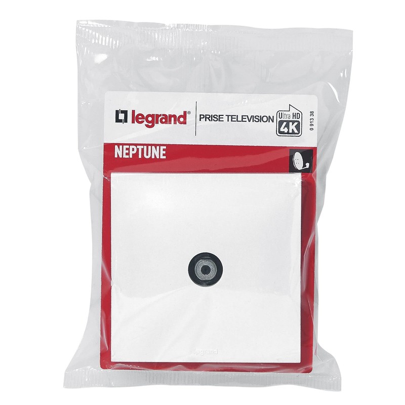 Legrand Neptune leg91338 SCHUKO TV, White