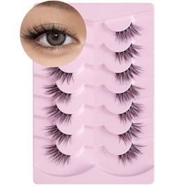 Onlyall Wispy Lashes Natural Flared False Eyelashes Fake Lashes WD-4