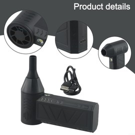 Portable Mini Air Blower 130000 RPM for TURBO Powered Handheld Fan Cordless Dust Cleaner for Car Home Office Keyboard 200W Motor