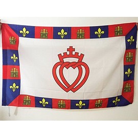 AZ FLAG Vendée Coat of arms Flag 3' x 5' for a Pole - Catholic Flags 90 x 150 cm - Banner 3x5 ft with Hole