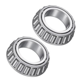 sourcing map 2pcs L44649 Tapered Roller Bearing Cone and Cup, 1.0625" Bore x 1.79" OD x 0.577" Thick, Chrome Steel Taper Bearing Set, ABEC-5