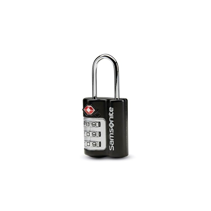 Samsonite 3-Dial Combination Lock, TSA Approved Travel Lock, Black