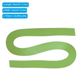 PATIKIL Quilling Strips Paper 120pcs 1/8"(3mm) 54cm Origami Paper Quilling Strip for Art DIY Hand Craft Christmas Light Green