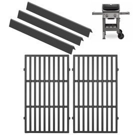 WEBROIL 7637 Grill Grates & 7635 Flavorizer Bars for Weber GS4 Spirit I/II 200 Series,for Spirit S210 E210 S215 E220 E215 S220 Grill with Front-Mounted Control, Replacement Parts for Weber 67045 67022