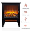 IInnoflame 17" Electric Fireplace Stove, Freestanding Fireplace Heater with Realistic