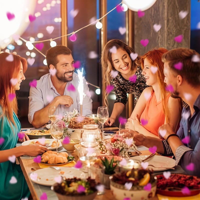 RuiChy 4000pcs Wedding Confetti Heart Shaped Tissue Paper Table Throwing