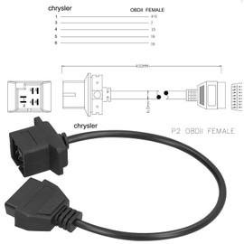 Cable Aramox OBD2 Cable Adaptador de Diagnóstico OBD2 de 6 Pines Comprobación del Lector de Código del Motor Comprobación de Fallos Cable de Extensión OBD2 Accesorios para Coche OBD2 Aptos para Chrysl