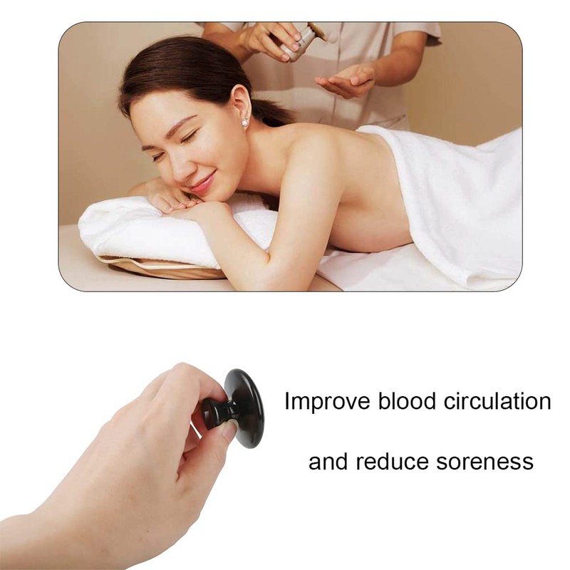 2 Pcs Facial Massage Stones Mushroom Shaped Gua Sha Stones