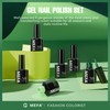 MEFA UV Nagellack, 6 Farben Grün Glitzer Farben 7 ML