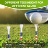 BIVASMWATH Golf Tees 3-1/4" Durable Bamboo Tees 100 Pack, Friendly