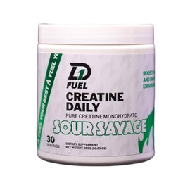 D1 Fuel Creatine Monohydrate Powder - Sour Savage Daily Supplement with 5g Pure Creatine - Enhances Muscular Endurance, Strength & Athletic Performance - Sugar-Free, 30 Servings