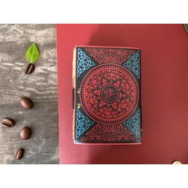 ANSAR HANDICRAFTS Blank Spell Book Of Shadows Journal With Lock Clasp Prop Vintage Handmade Leather Diary Embossed Prayer Pagan Antique Witchcraft Supplies Wiccan Notebook Daily