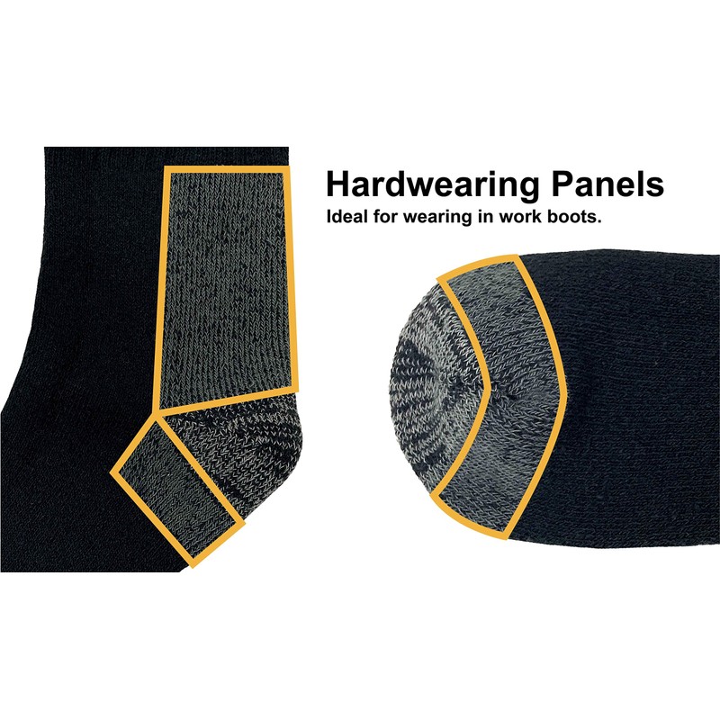 JCB - Mens Multipack Workwear Apparel Socks - 6 Pack