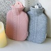 Keeping my body warm, knitted insulating water bag 2size dark gray/small