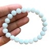 crystalmiracle Aquamarine 8 Mm Beaded Round Stretch String Fashion Accessory