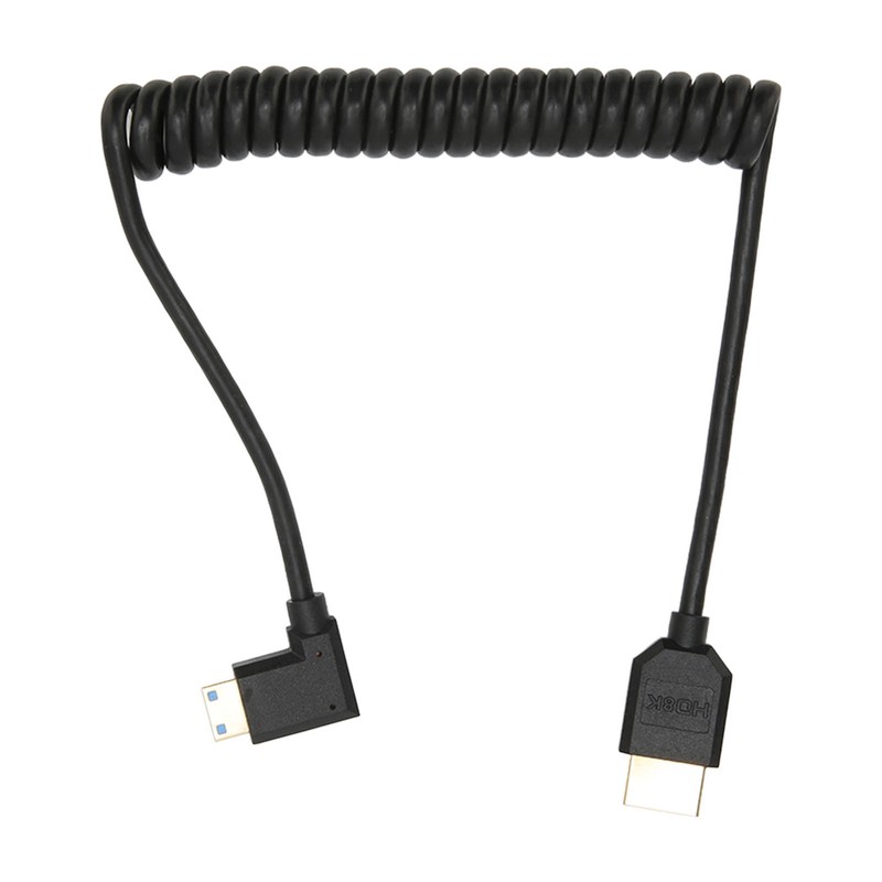 HD Multimedia Interface Cable 8K 48Gbps Right Elbow Mini HD