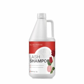 ISLA & FONTANE Lash Shampoo Bulk – Multi-Scent Series – 68 fl oz / 2L | Gentle Eyelash Cleanser Bulk for Lash Extensions | Non-Irritating | Professional Lash Bath Foam For Salon And Home Use (Rose)