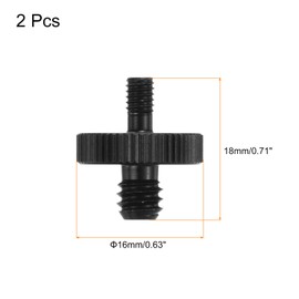 sourcing map Mic Stand Adapter Male 1/4 In to Male M4 Aluminum Alloy Mic Screw Adapter for Microphone Tripod Stand Black 2 Pcs