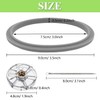 2 Pcs Rubber Ring Seal Gaskets with Top Base Gear