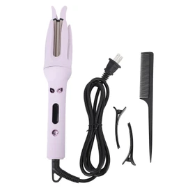 Curling Automático de Hierro Giratorio Temperatura Ajustable 1.1in Onda Grande Anti Escaldadura Rizador de Pelo Automático Rizador de Hierro Térmico Cepillo Rizadores Portátil