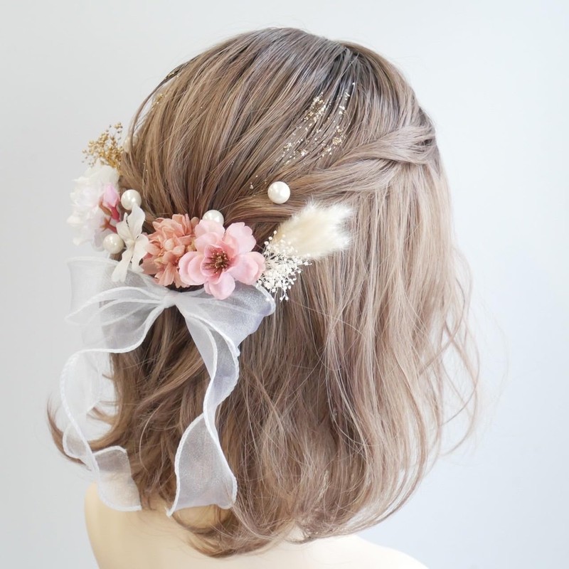Lomeri O10 Organza Ribbon Hair Ornament (3 Colors) (White)
