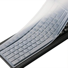 Clear Desktop Computer Keyboard Cover Skin for PC 104/107 Keys Standard Keyboard, Anti Dust Waterproof Keyboard Protector Skin