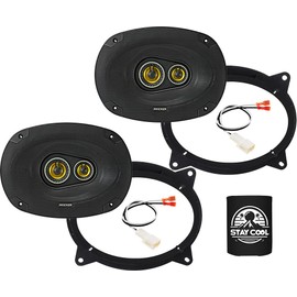 KICKER Speakers 6X9 inch for Toyota Highlander 2014-2019 Upgrade Kit - Pair of CS Series with Adapters and Harness, Car Audio Front Door Speaker CSC693, 46CSC6934