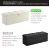 ENGPOW Storage Ottoman,Fireproof Folding Storage Bench with Lock(15”x 43”x15”),Waterproof Leather