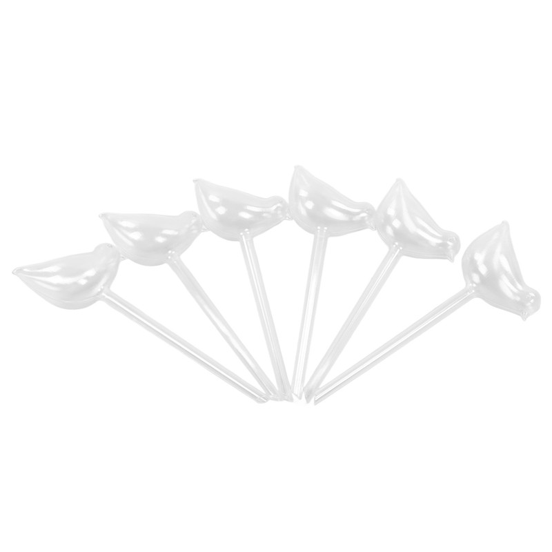 6Pcs Bird Shaped Plant Waterer Automatic Glass Bird Shape Design