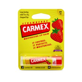 CARMEX Strawberry SPF15 Lip Balm Stick, (4.25g) Softens and Hydrates Lips