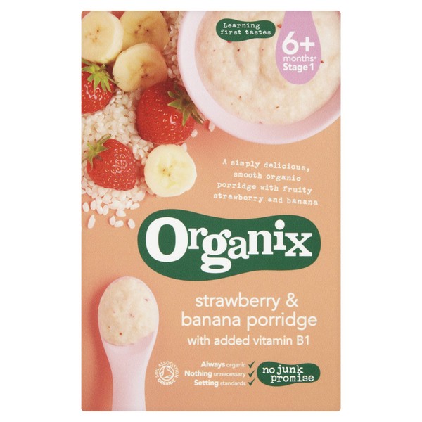 Organix Strawberry & Banana Porridge, 120g