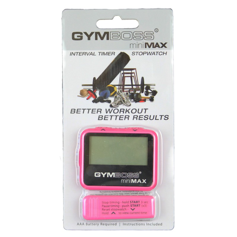 Gymboss miniMAX Interval Timer and Stopwatch - PINK/PINK SOFTCOAT