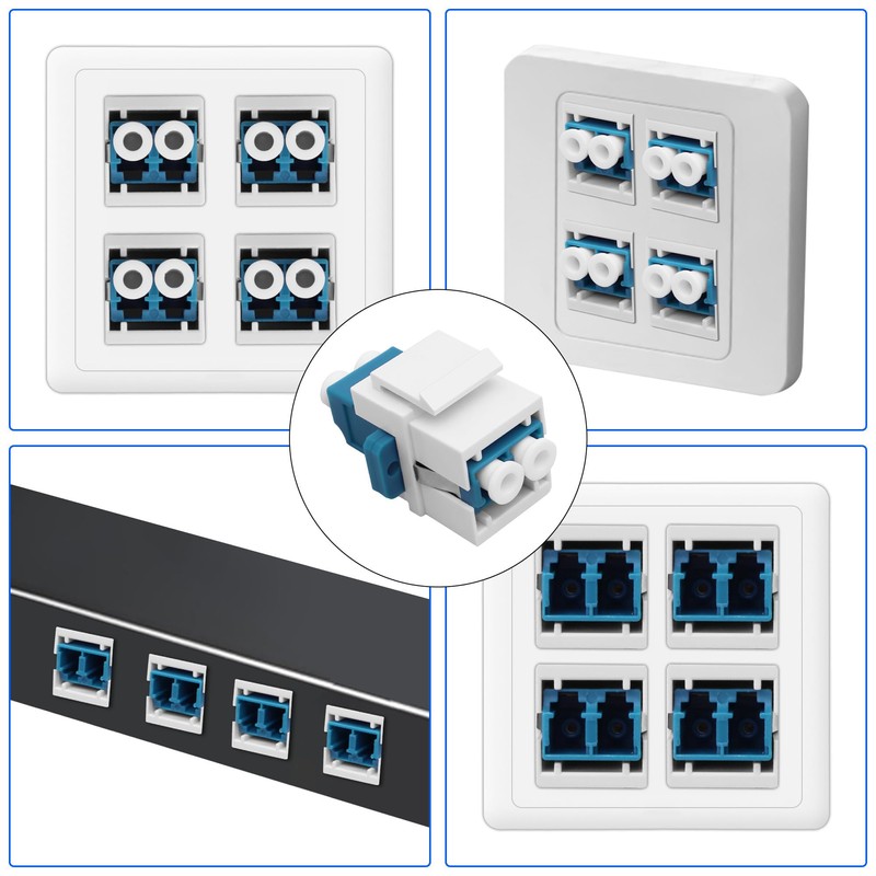 XMSJSIY Keystone LC Fiber Optic Wall Plates Female to Female