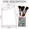 BVYA PU Leather Plush Fluffy Makeup Brush Holder, Cosmetic Brushes