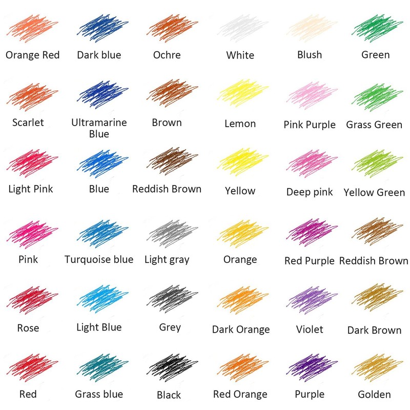 covacure Colored Pencils, Premier Color Pencil Set With 36 Colouring