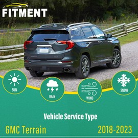 24" 18" 12" Windshield Wiper Blades Replacement for GMC Terrain 2018 2019 2020 2021 2022 2023 Premium All Weather Front Rear Wipers Set - OEM Quality (Pack of 3)