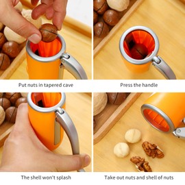 Nut Crackers Walnut Cracker,Pecan Crackers and Picks.Easy Cracking Nuts,Pecan,Hazelnuts, Almonds, Walnut, Brazil Nuts,Etc. Yellow