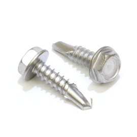 TERF 4.8 X 13mm Hex Washer Head Self Drilling Point Screws 4.8 X 13mm Hexagonal Washer Head Self Tapping Screws for Aluminium Metal Steel Sheet - Pack of 25, Zinc
