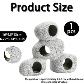 KFSCIP Fish Tank Decorations and Accessories, Aquarium Cave for Fish, Betta Fish Accessories and Fish Tank Ornaments, Fish Tank Rocks and Aquarium Caves and Hides, Dimensions 16 x 9.5 x 13 cm