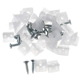 OTOTEC 25Pcs Furniture Chest Drawer Bottom Repair Fixing Mend Mending Fasten White