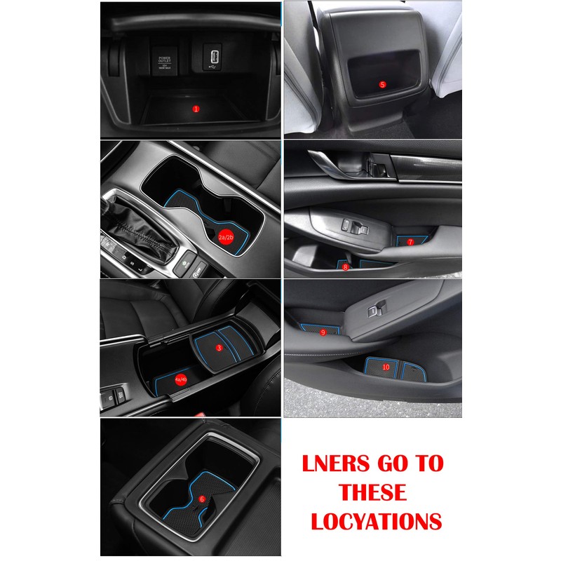 Auovo 17pcs Anti-dust Mats for Honda Accord Accessories 2018 2019