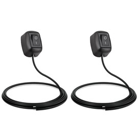 QOFOWIN Paste Type Switch Car Push Button Switch ON/Off DC5/12V24 Surface Mount Switch Water Drop Shape DIY Car Switch SPST Rocker Switch with 23.6" Cable for Various Lamps