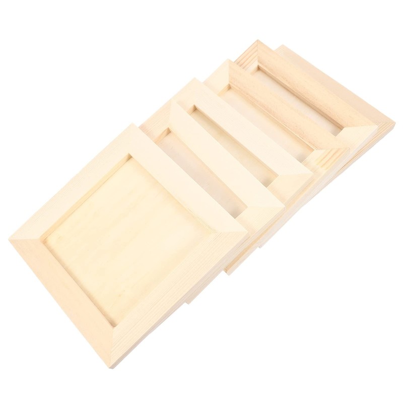 NUOBESTY Pack of 12 Unpainted Wood Picture Frames DIY Wooden