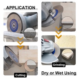 SHDIATOOL Diamond Saw Blade 4-1/2-inch, Tile Cutting Grinding Disc Wheel 115mm for Porcelain Ceramic Tile Granite Marble Artificial Stone