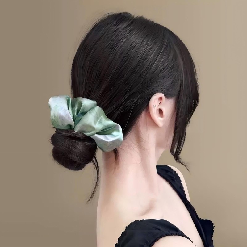 Shiny Organza Scrunchy, Gradient Hair Tie, Women's, Stylish, Hair Accessory,