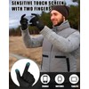 RIGWARL Thin Fleece Gloves for Cold Weather Waterproof, Winter Gloves