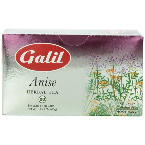 Galil Tea, Anise - 20 Count Boxes (Pack Of 6)