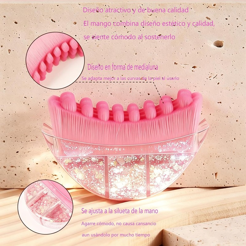 Guibell Set Cepillo Linfático y Gua Sha para Masaje Facial
